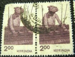 India 1979 Weaving Handloom 2.00 X2 - Used - Usati