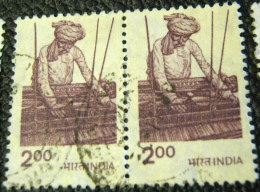 India 1979 Weaving Handloom 2.00 X2 - Used - Usati