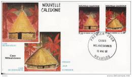 FDC¨1er Jour Nouvelle Calédonie Cases Mélanésiennes. 1991. - FDC