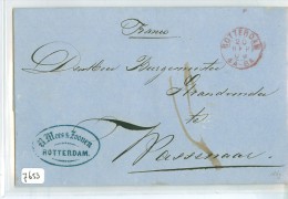 BRIEFOMSLAG Uit 1869 * Gelopen Van ROTTERDAM Aan De BURGEMEESTER STRANDVONDER Te  WASSENAAR  (7653) - Brieven En Documenten