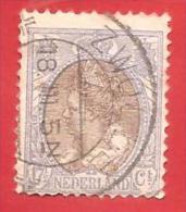 PAESI BASSI - OLANDA - NEDERLAND - USATO - 1910 - Queen Wilhelmina - 17½ C - Michel NL 78A - Used Stamps