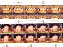 ROMANIA 2013 ROMANIAN ATHENAEUM MINISHEET ,** MNH - Feuilles Complètes Et Multiples