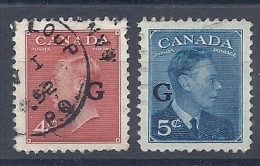 130203184  CANADA  YVERT   SERVICIO  Nº  23/24 - Overprinted