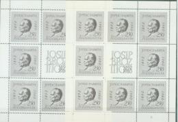 YU 1980-1830-1 FAMOUS PEOPLES - TITO, YUGOSLAVIA, 2MS Mint,** - Blocks & Sheetlets