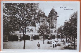 Cpa  Hof I B  RESTAURANT Theresienstein Animé Terrasse Voyagé 1923  Timbre 3x Flamme Cachet Poste - Hof