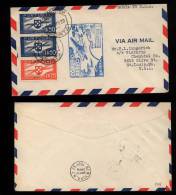 Portugal 1939 Airmail Cover FFC First Flight HORTA ACORES To NEW YORK - Lettres & Documents