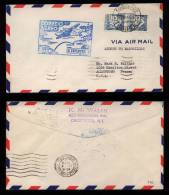 Portugal 1939 Airmail Cover FFC First Flight HORTA ACORES To NEW YORK Via MARSEILLE - Briefe U. Dokumente