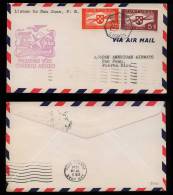 Portugal 1941 Airmail Cover FFC First Flight LISBOA To PUERTO RICO - Briefe U. Dokumente