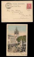 Portugal FUNCHAL 1904 Picture Postcard To LONDON Largo Chafariz - Funchal