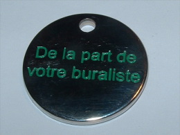 Jeton De Caddies - De La Part De Votre Buraliste - Trolley Token/Shopping Trolley Chip