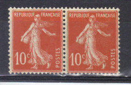 FRANCE   Semeuse   N° 138* Sans Gomme (1907) - Unused Stamps