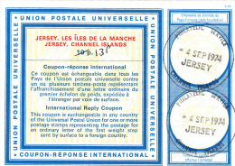 Jersey 1974 10p Corrigé Au Stylo - Coupon-réponse IRC CRI - Antwoordbons