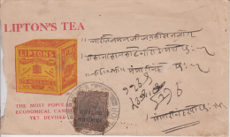 Gwalior  1929  Lipton Tea  1A  Rate Cover #  49326  Inde Indien India - Gwalior