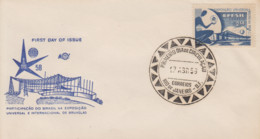 Enveloppe  FDC  1er  Jour   BRESIL     Exposition  Universelle  BRUXELLES   1958 - 1958 – Bruselas (Bélgica)