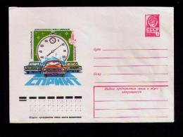 URSS Moscow´80 Auto Automobiles Cars Transports Cover Postal Stationery Montres Horlogerie Reloj Relógios 1978 Sp2306 - Relojería