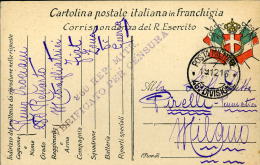 CARTOLINA FRANCHIGIA POSTA MILITARE 46a DIVISIONE 1916 MARIANO FRIULI X MILANO - Posta Militare (PM)