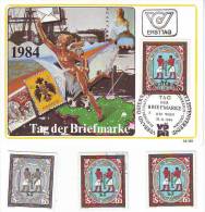 1033f: Österreich 1984, Grabkammer Seschenofers III. (2420 B.c.), Maximumkarte Plus **/o/Schwarzdruck Ausgaben - Egiptología