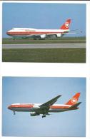 Lot 2 Cartes - Avions Air Canada /  Boeing 767-233 ER / 747-433 / édit P.I. Ivry Sur Seine / Airplane - 1946-....: Era Moderna