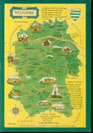 Landkarte Carte Landscape Map Wiltshire Flag Salisbury Plain 5.1.1986 - Altri & Non Classificati