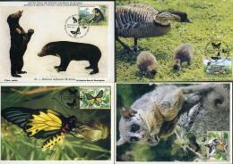 1998 O.N.U. New York, F.D.C. Animali In Perico Estinzione, Serie Completa - Maximumkaarten