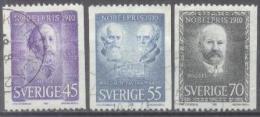 1970 Nobel Prize Winners 1910 Mi 697-9 / Facit 716-8 / Sc 878-80 / YT 678-80 Used / Oblitéré / Gestempelt [hod] - Gebraucht