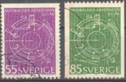 1971 Academy Of Music Mi 713Do -714 / Facit 731B-2 / Sc 891;890 / YT 693a-4 Used / Oblitéré / Gestempelt [hod] - Gebraucht