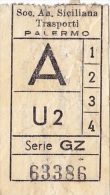 PALERMO  /    S.A.S.T. - BIGLIETTO PER AUTOBUS - Europe