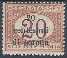 1919 TRENTO E TRIESTE SEGNATASSE 20 CENT MH * - RR11834 - Trentino & Triest