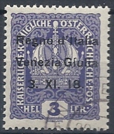 1918 VENEZIA GIULIA USATO 3 H - RR11835-2 - Vénétie Julienne