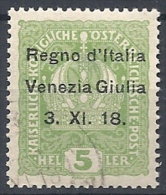 1918 VENEZIA GIULIA USATO 5 H - RR11837-2 - Venezia Giulia