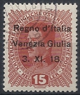 1918 VENEZIA GIULIA USATO 15 H - RR11839 - Venezia Giuliana