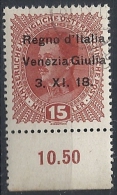 1918 VENEZIA GIULIA USATO 15 H - RR11845-3 - Vénétie Julienne