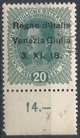 1918 VENEZIA GIULIA USATO 20 H - RR11846 - Venezia Giuliana