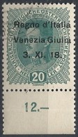 1918 VENEZIA GIULIA USATO 20 H - RR11846-5 - Venezia Giuliana