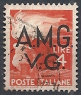 1945-47 TRIESTE AMG VG USATO DEMOCRATICA 4 LIRE - RR11852 - Used