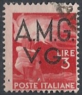 1945-47 TRIESTE AMG VG USATO DEMOCRATICA 3 LIRE VARIETà - RR11852 - Gebraucht