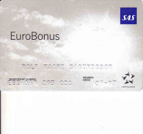 SAS Euro Bonus Card, Sweden,..www.scandinavian.net - Cartes D'embarquement