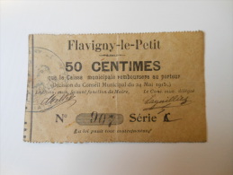 Aisne 02 Flavigny-le-Petit , 1ère Guerre Mondiale 50 Centimes 245-1915 R - Bons & Nécessité