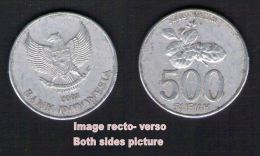 Pièce De Monnaie Coin Moeda 500 Rupiah Fleur Bunga Melati Indonesia Indonésie 2003 - Emirati Arabi