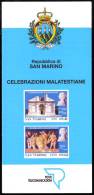Saint Marin San Marino 1999 - Notice Philatélique - Malatesta - Celebrazioni Malatestiane - Covers & Documents