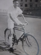 CPA Carte Postale Photographie Privée RPPC Edmond Sur Son Vélo à Corby  Royaume-Uni -cyclisme,bicyclette,vél O,années 30 - Cycling