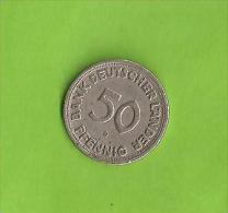 GERMANIA 50 PFENNING  G  BANK DEUTSCHER LANDER 1949 - 50 Pfennig