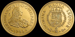 FERNANDO VI (1.746-1.759)  8 ESCUDOS 1.750  ORO  JB-MADRID  SC/UNC  Réplica    T-DL-10.401 - Other & Unclassified