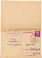 DDR P74 Antwort-Postkarte  Bad Blankenburg - KARLSKOGA Schweden 1970 - Cartoline Private - Usati