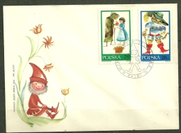 Pologne Lettre FDC ; Y & T N°1678 à 1683 ; " Fables " - FDC