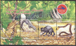 MALAISIE- ANIMALS - FROG - SNAKE - LIZARD  - **MNH - 2006 - Rane