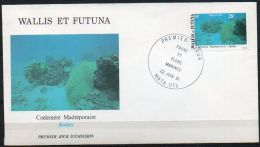 Wallis Et Futuna 1981 267 FDC  - Faune Et Flore Pélagiques - Milieu Marin - Coelentéré Madréporaire - Favites - Corail - FDC