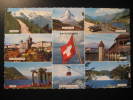Jungfrau Matterhorn Bus Cable Train Sustenpass Mountain Mountains ... Rosa Rose Flora Cancel Switzerland Post Card - Matt