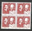 INDIA, 1995,  India - South Africa Co-operation,Gandhi,Joint Issue, Setenant Set, 2 V, Block Of 4,  MNH, (**) - Ongebruikt