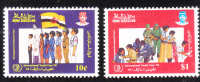 Brunei 1985 International Youth Year Flag 2v MNH - Brunei (1984-...)